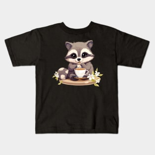 Even Raccoons Love Camomile Tea Kids T-Shirt